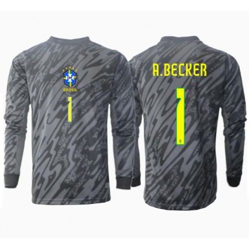 Brazil Alisson Becker #1 Golmanski Gostujuci Dres Copa America 2024 Dugim Rukavima